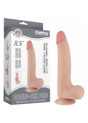 Реалистичный фалоимитатор - Sliding-Skin Dual Layer Dong 8.5" (17 см) Flesh #1